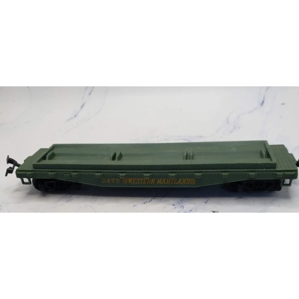 Tyco HO Scale Green Western Maryland 2475 Flat Car